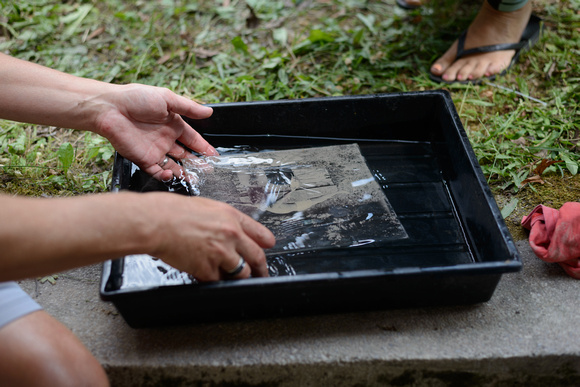 It was done at the Wet Plate Collodion Expedition 2022 in the woodland of Kočevski Rog, Slovenia.